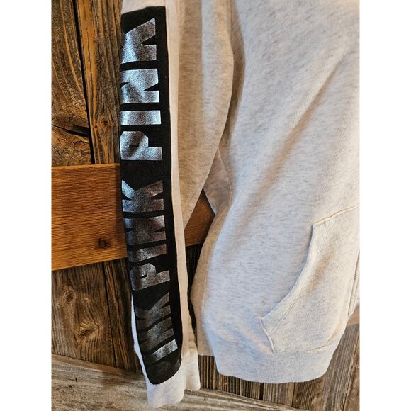 Victoria's Secret PINK size XS grey color block spell out full zip y2k jacket - Picture 2 of 6